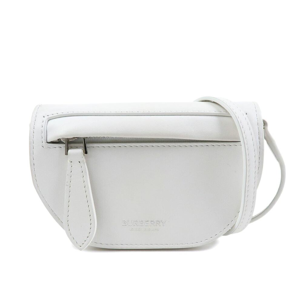 Burberry Calfskin Crossbody Bag White